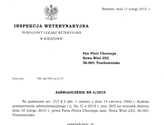 Powiatowy Lekarz Weterynarii